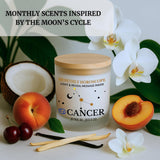 Cancer Zodiac Candle – Personalized Horoscope Reveal Candle | Astrology Gift For Cancer | Coconut & Soy Wax, Custom Scented | Monthly Horoscope Inside | Unique Zodiac Birthday Gift