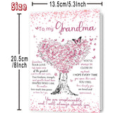Grandma Birthday Card, Happy Birthday Card For Grandma From Granddaughter Grandson, Romantic Birthday Gifts For Grandma With Envelope 8 X 5.3 Inch