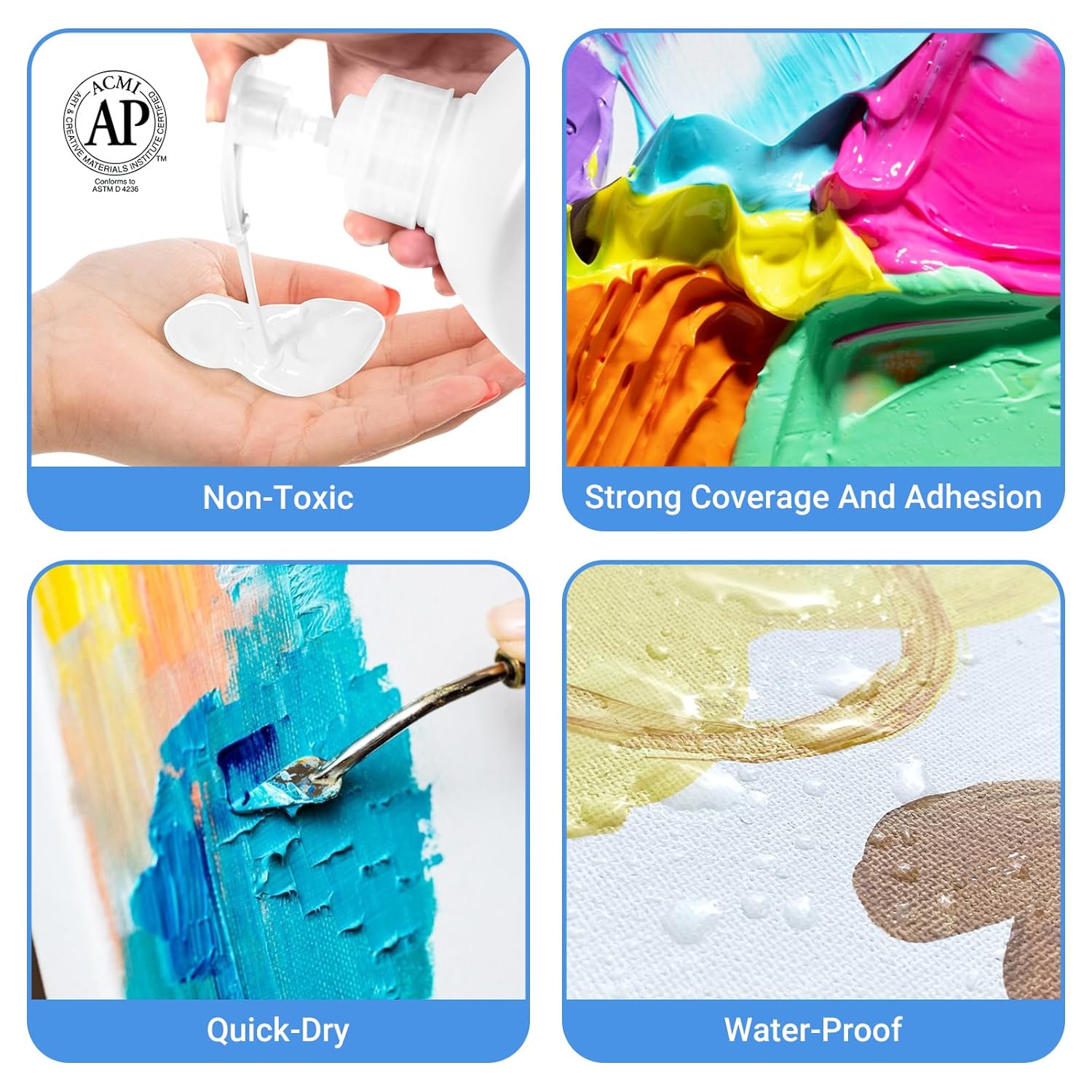 Titanium White Acrylic Paint, Large 135.2 Oz Premium Pouring Acrylic Paint, Perfect For Canvas, Wood, Ceramic, And More