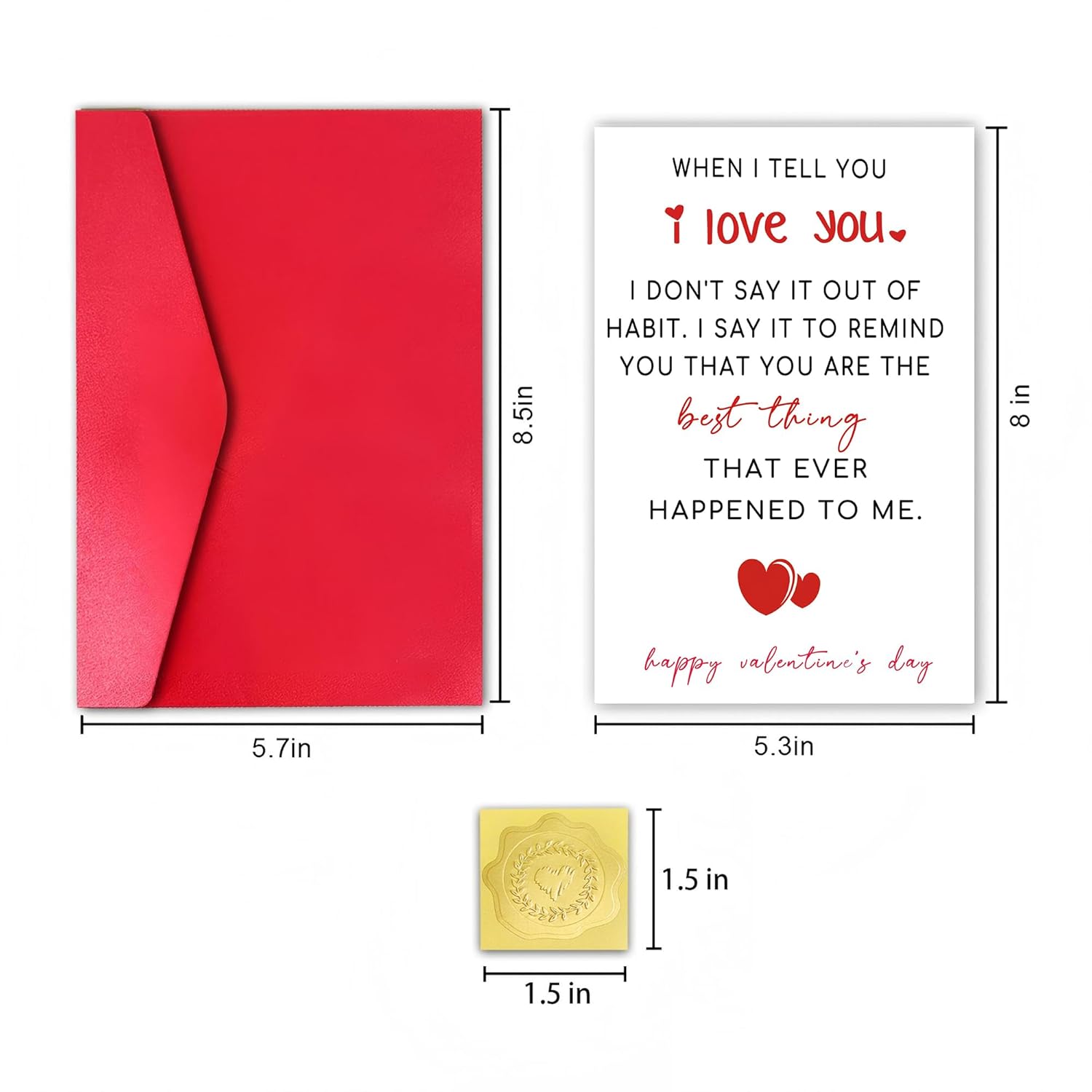 Romantic Valentine’S Card For Husband Wife, Happy Valentines Day Card For Boyfriend Girlfriend, When I Tell You I Love You