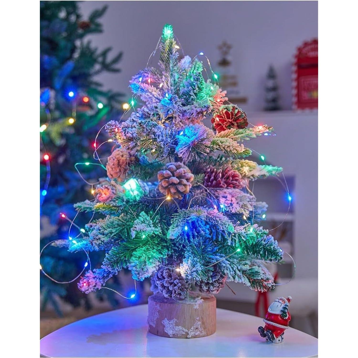 Led Fairy Lights Battery Operated String Lights Waterproof Silver Wire Firefly Lights For Diy Crafts Wedding Indoor Outd