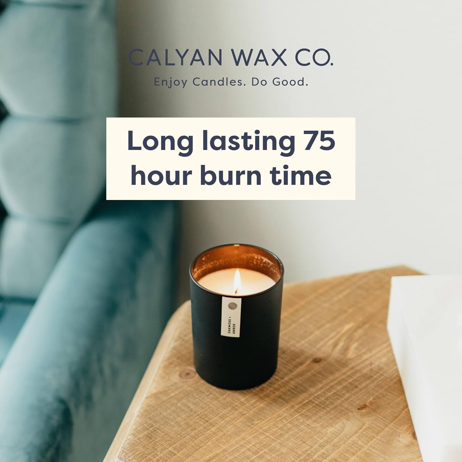 Passionfruit & Ginger Scented Candle - 75 Hour Burn - Luxury Non Toxic Soy Wax Candles - Long Lasting Black Tumbler Jar Candle For Home - 10.2Oz