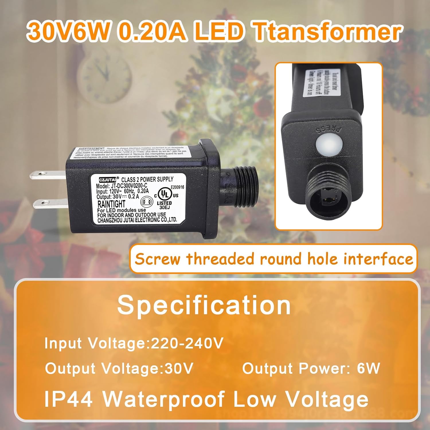 Power Supply For Czjutai Jt-Dc300V0200-C Christmas Lighting With 6 Hour Timer, For Christmas Tree Lights (1)