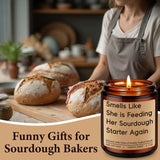 Candle, Gifts For Sourdough Bakers, Sourdough Gifts For Women, Starter, Sour Dough Bread Baking Making Presents For Bread Baker Lover, Funny Valentines Birthday Idea For Friend Sister Wife Her