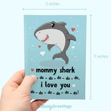 Mother'S Day Card For Mom From Kids Daughter Son | Funny Birthday New Baby Mommy Shark