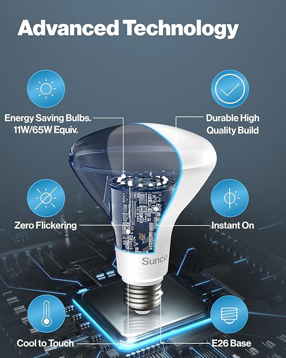 BR30 LED Light Bulbs 16 Pack Dimmable Recessed Can Flood Lights 850LM 65W Equivalent Soft White