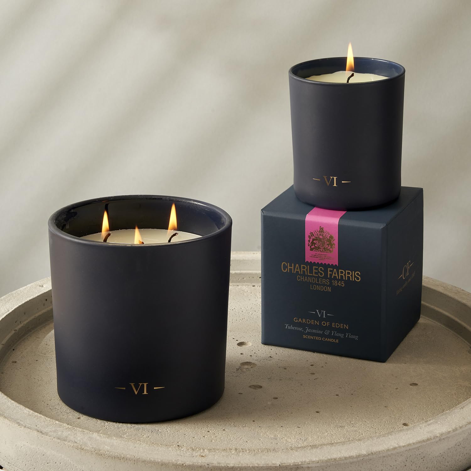 Luxury Scented Candle – 3 Wick, Hand-Poured, Long Lasting, Clean Burning, 640G / 22.5Oz, Up To 80 Hours Of Burn Time, Made In England – Tuberose, Jasmine & Ylang Ylang – Garden Of Eden