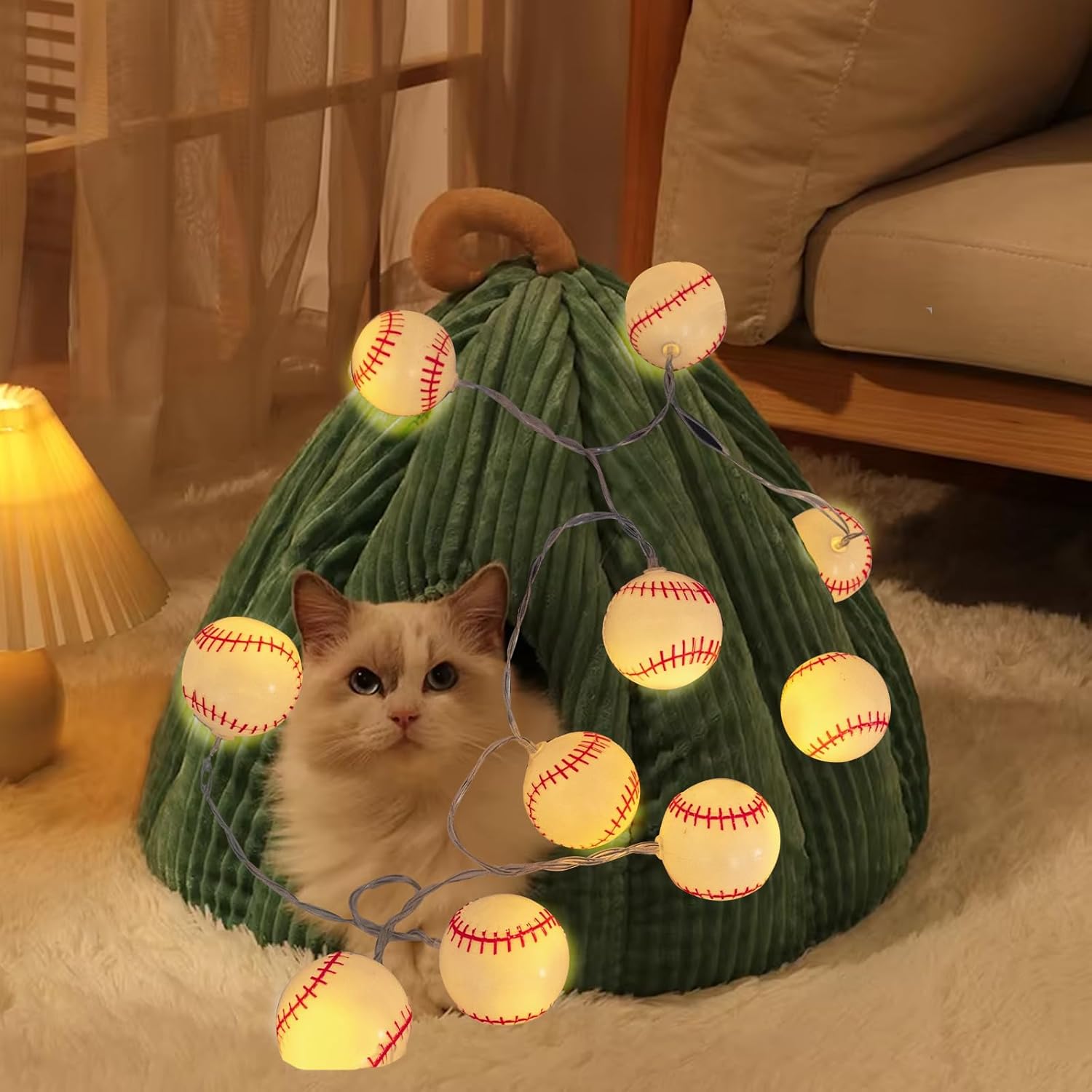 Baseball Decor For Boys Room,Baseball String Lights Usb Powered 20 Led 14Ft,Gift Decorative For Sports Theme Party Birth