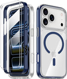 Crystal Clear Magnetic Phone Case with Stand for Apple iPhone 18 Pro Max and iPhone 17 Pro Max