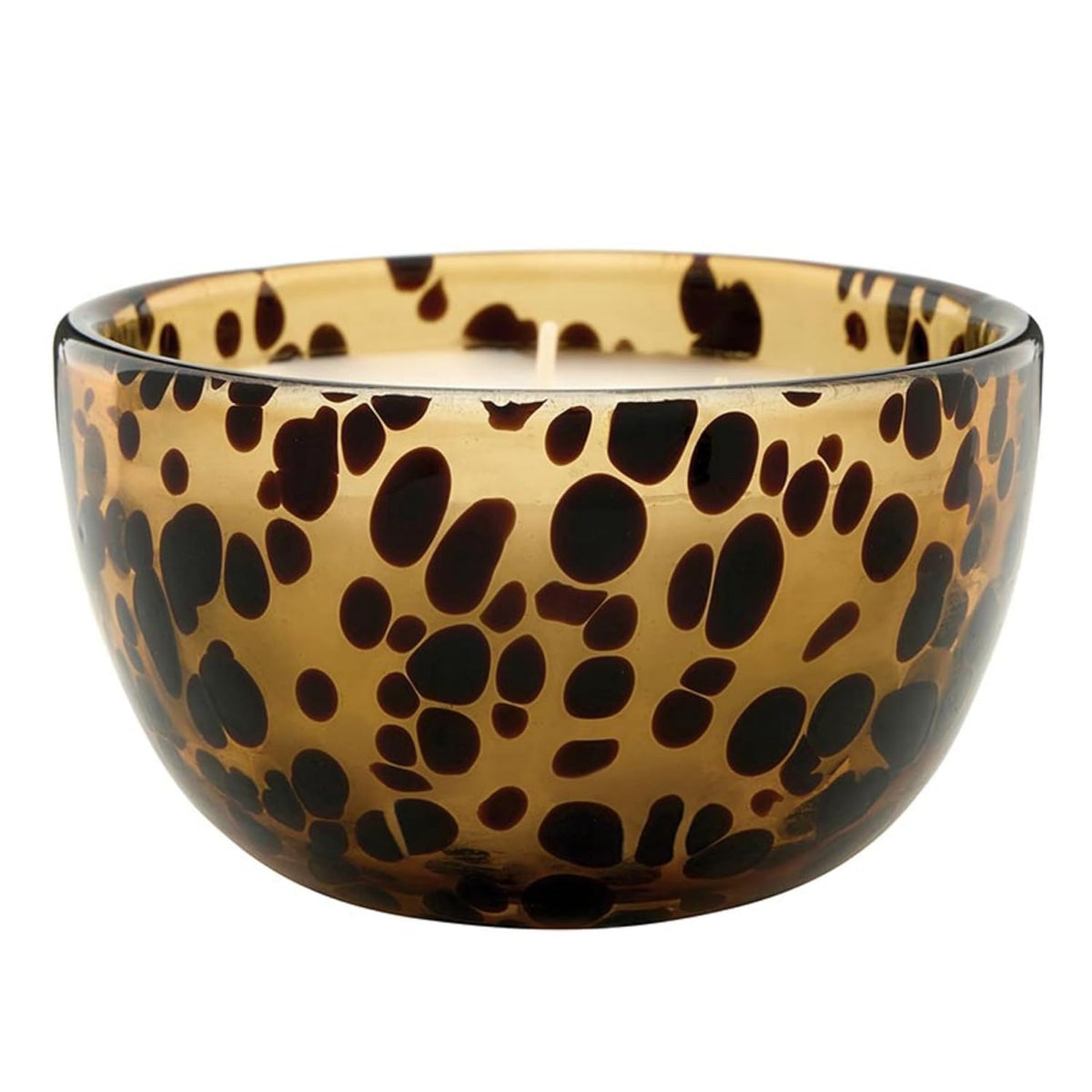 Scented Candles Tortoiseshell Bowl Glass Candle, 4" Dia X 2.75" H, Volcano