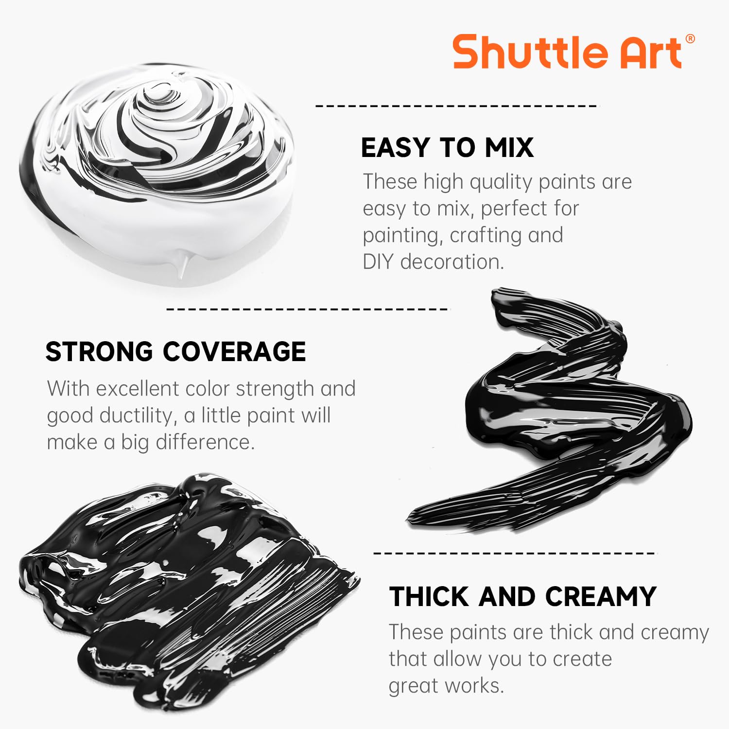 Black Acrylic Paint, 33.8Oz/1000Ml Large Capacity Pump Bottle With Cover, High Coverage True Black, Fast Drying Non-Toxic Art Paint For Artists, Students, Kids & Diy Crafts