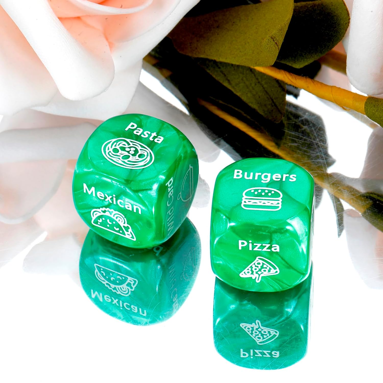 Valentines Day Gifts For Him Boyfriend, Food Dice Decider, Valentines Date Night Dices, Valentine'S Day Gifts For Couples, Bridal Shower Gift For Bride To Be, 11Th Wedding Anniversary Steel Gift