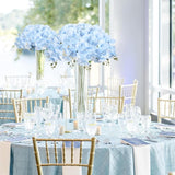 Light Blue Orchids Artificial Flowers 6Pcs Silk Orchids 35" Fake Orchid Stems Artificial Orchid That Look Real For Wedding Home Table Centerpieces Decor(Light Blue)