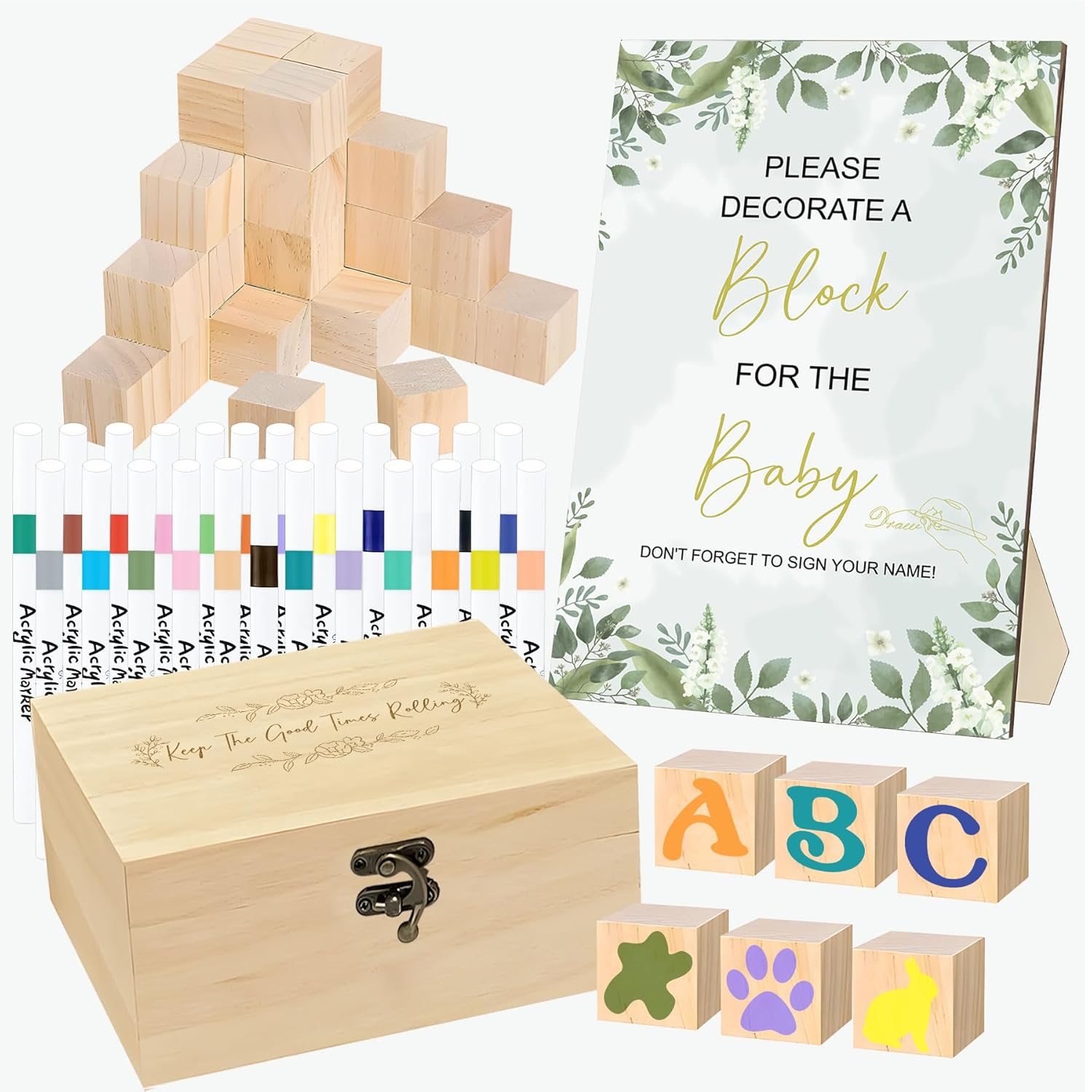 78 Pcs Fun Baby Shower Games Sign Kit, Unique Baby Shower Ideas, Funniest Games Ever Where You Can Draw To Your Heart'S Content, Suitable For Boy And Girls
