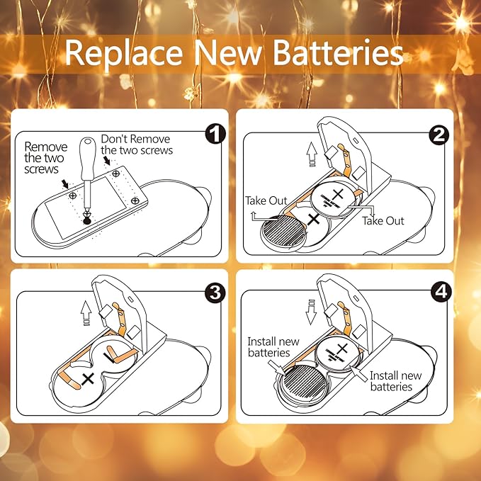 6 Pack Battery Operated Fairy Lights 6.5FT 20 LED Warm White Twinkle String Lights with Timer & Remote Waterproof Silver Wire Firefly Lights for Mason Jar Wedding Party Christmas Decor