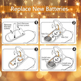 6 Pack Battery Operated Fairy Lights 6.5FT 20 LED Warm White Twinkle String Lights with Timer & Remote Waterproof Silver Wire Firefly Lights for Mason Jar Wedding Party Christmas Decor