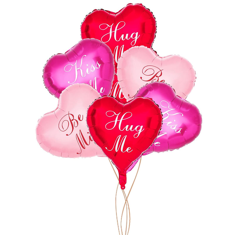 30Pcs Valentine'S Day Balloons Heart Shape Foil Balloons 18 Inch Red R