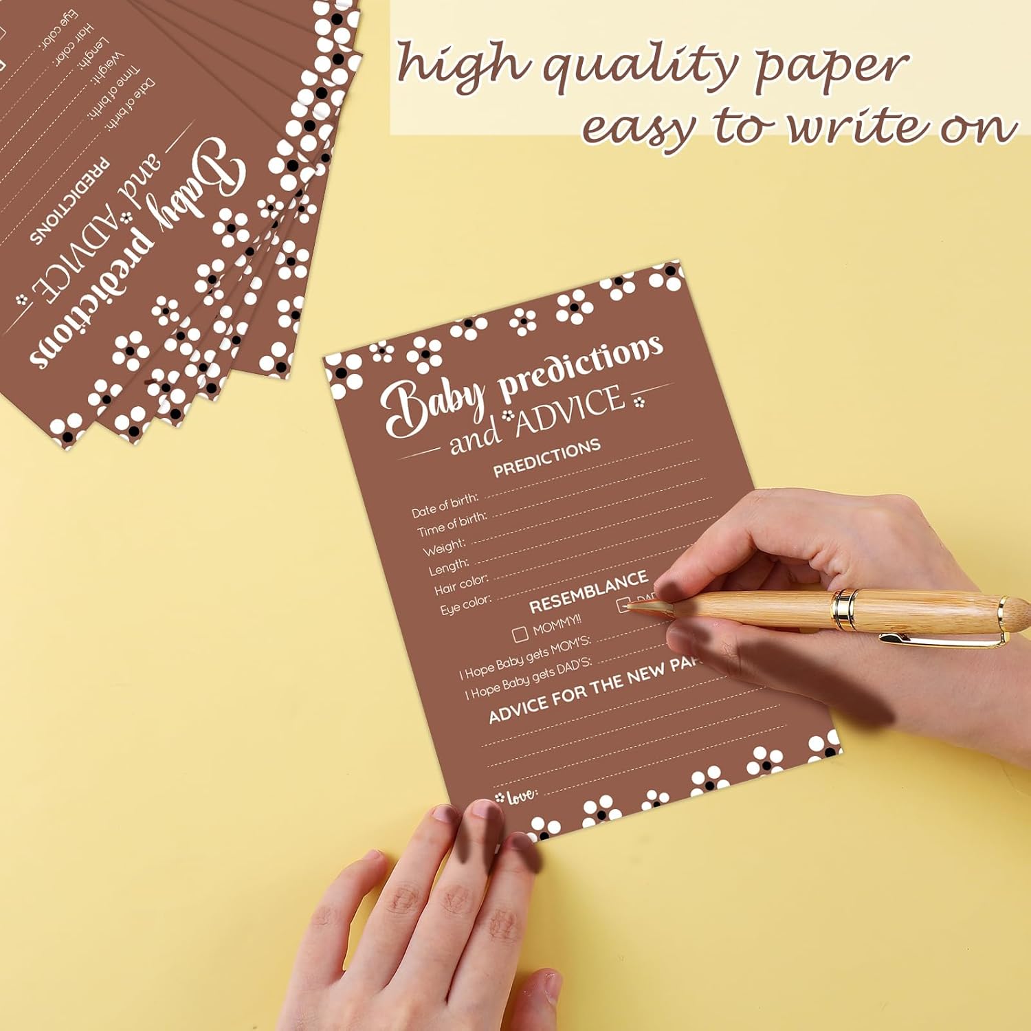 50 Pack Cielito Lindo Themed Baby Shower Prediction & Advice Cards Gender Neutral Decorations Games For Boy Or Girl Large 7 X 5 Inch Activity Keepsake For Baby Shower Party New Parents