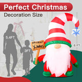 6 Ft Christmas Inflatables Decorations Outdoor?Blow Up Gnome Tumbler With Built-In Led Lights For Indoor Holiday Party Y
