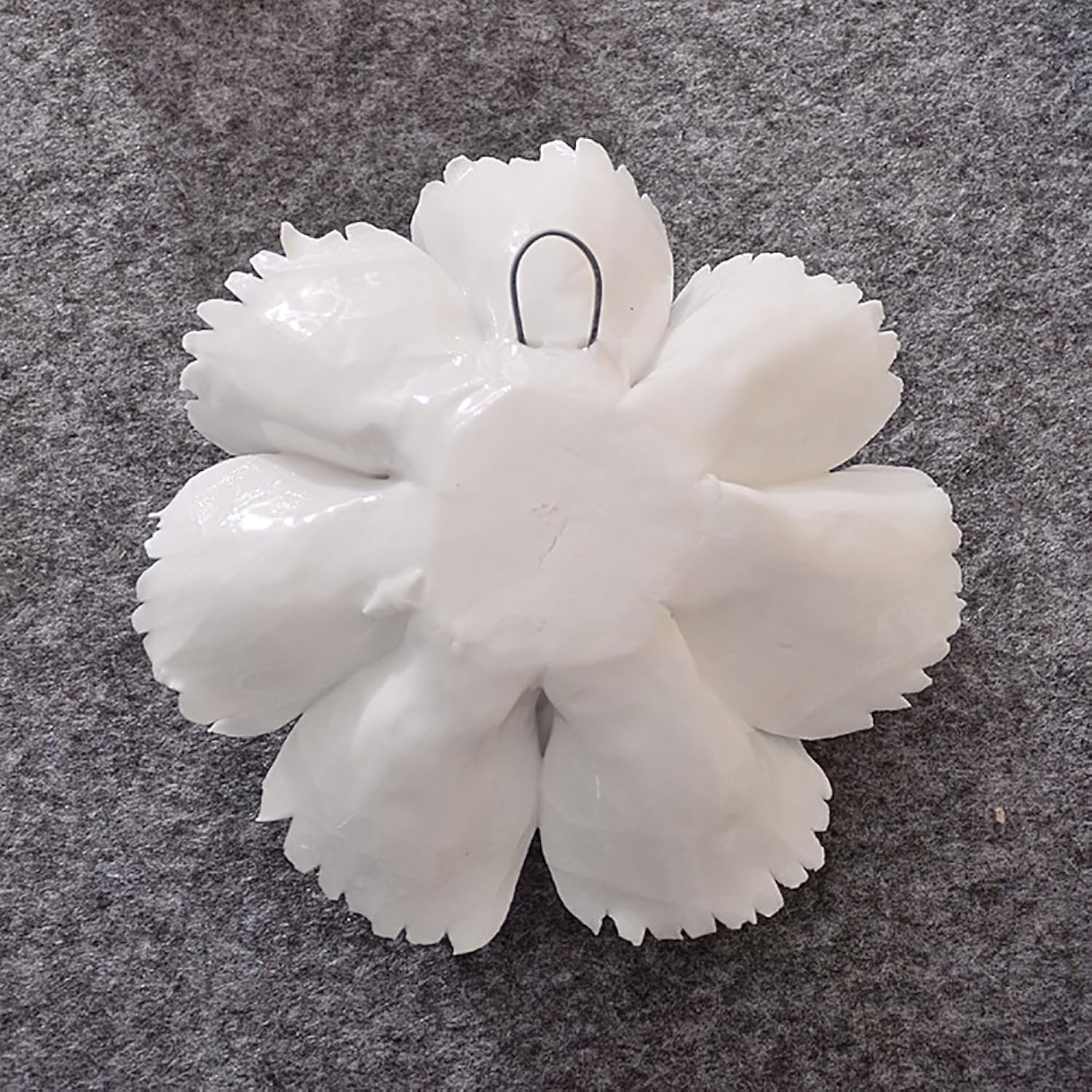 Peony Ceramic Flower Wall Décor Artificial 3D Flower Wall Art For Living Room Home Hallway Bedroom Kitchen Farmhouse Bathroom Dining Room, Pink, 3.54 Inch