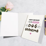 Cute Dog Grandma Birthday Card, Sweet Grandmother Birthday Card From Dog, Happy Birthday To My Pawsome Grandma