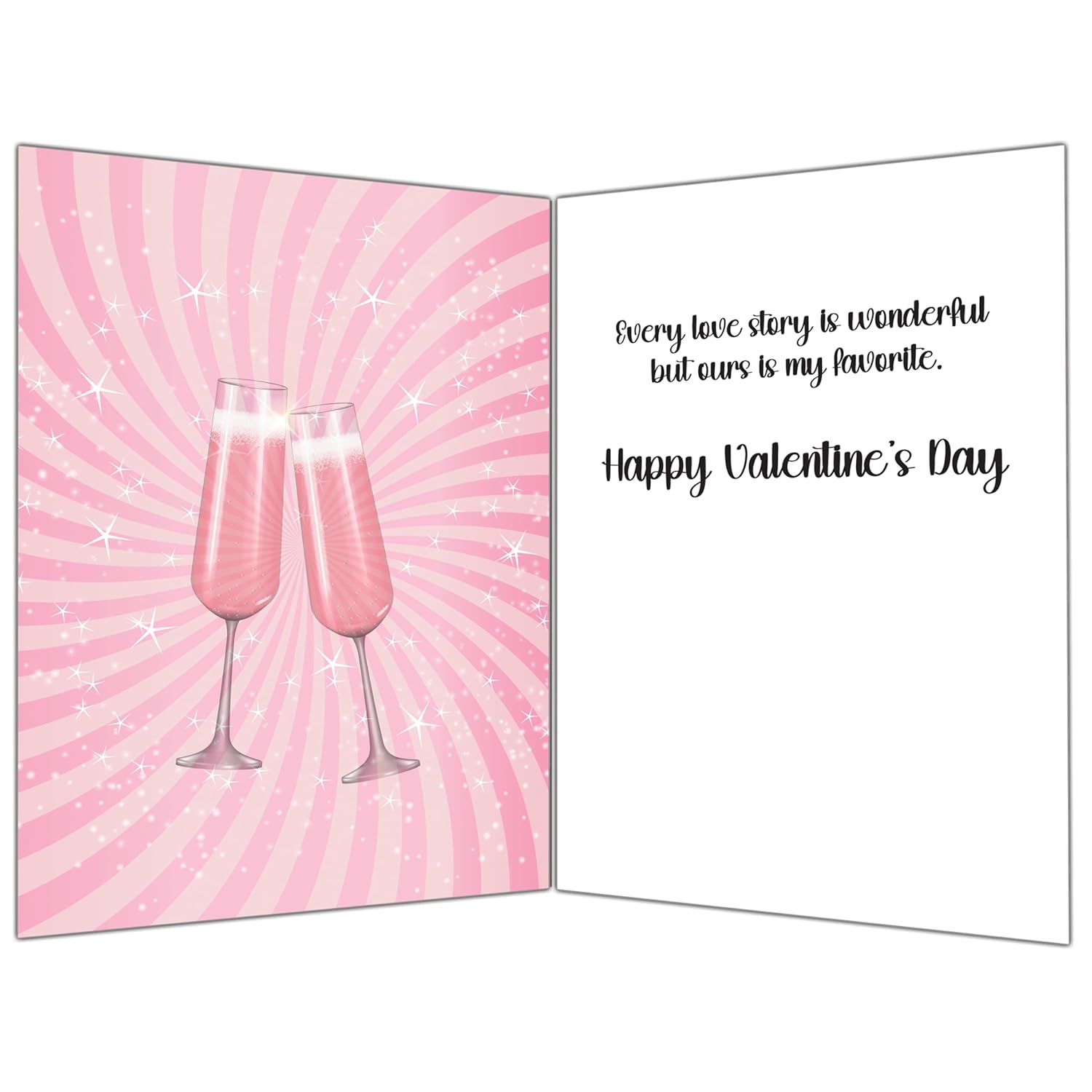 A Little Valentine'S Toast Happy Valentine'S Day Card With Greeting Card Mailing Envelope