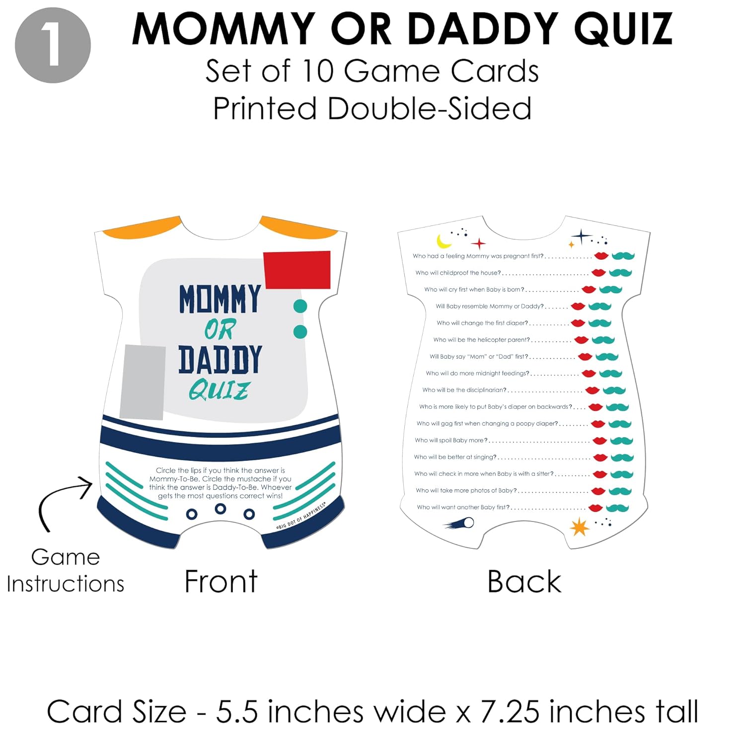 Big Dot of Happiness Blast Off to Outer Space - 4 Rocket Ship Baby Shower Games - 10 Cards Each - Gamerific Bundle