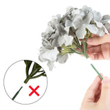 Silk Hydrangea Fake Flower 10Pcs Diy Floral Artificial Flower With Stems For Wedding Office Shower Decor Hotel Banquet Home Decor (Grey)