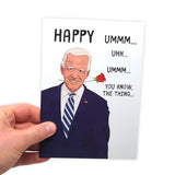 Joe Biden Funny Valentine'S Day Card For Men Women Him Her - Funny Anniversary Cards For Husband Wife | Joe Biden Birthday Card - Trump Joe Biden Forgets Anniversary Card