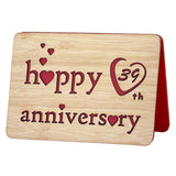 Wooden 39Th Anniversary Card,Handmade Wedding Anniversary Greeting Cards,39Th Anniversary Card For Her,Him,Husband,Wife
