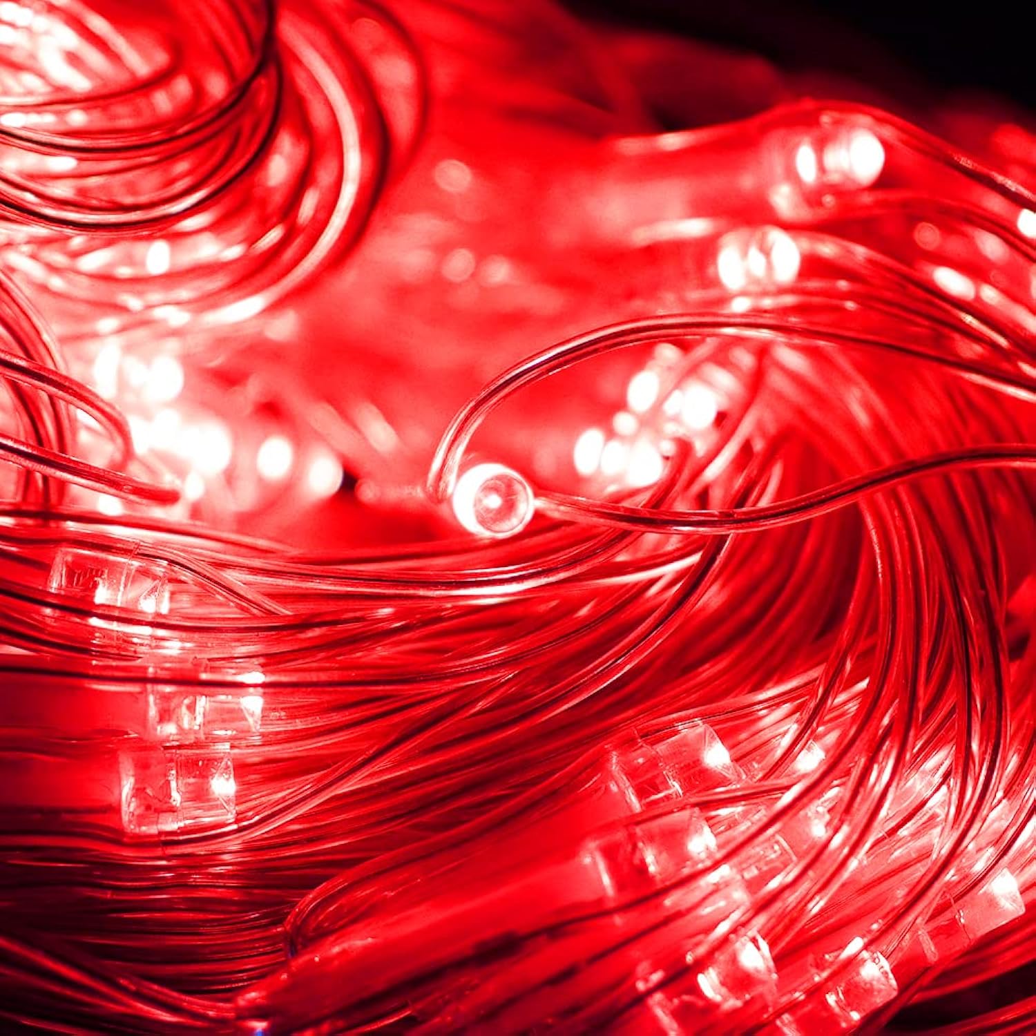 500 Led Christmas Light Red, Indoor String Light Plug In Twinkling Hanging Tree Lights Fairy Light For Party, Bar, Bedro