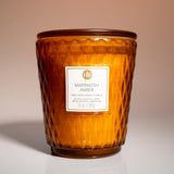 Diamante Candle Collection, 21 Oz, 3 Cotton Wicks, Marrakesh Amber, Large Glass Jar