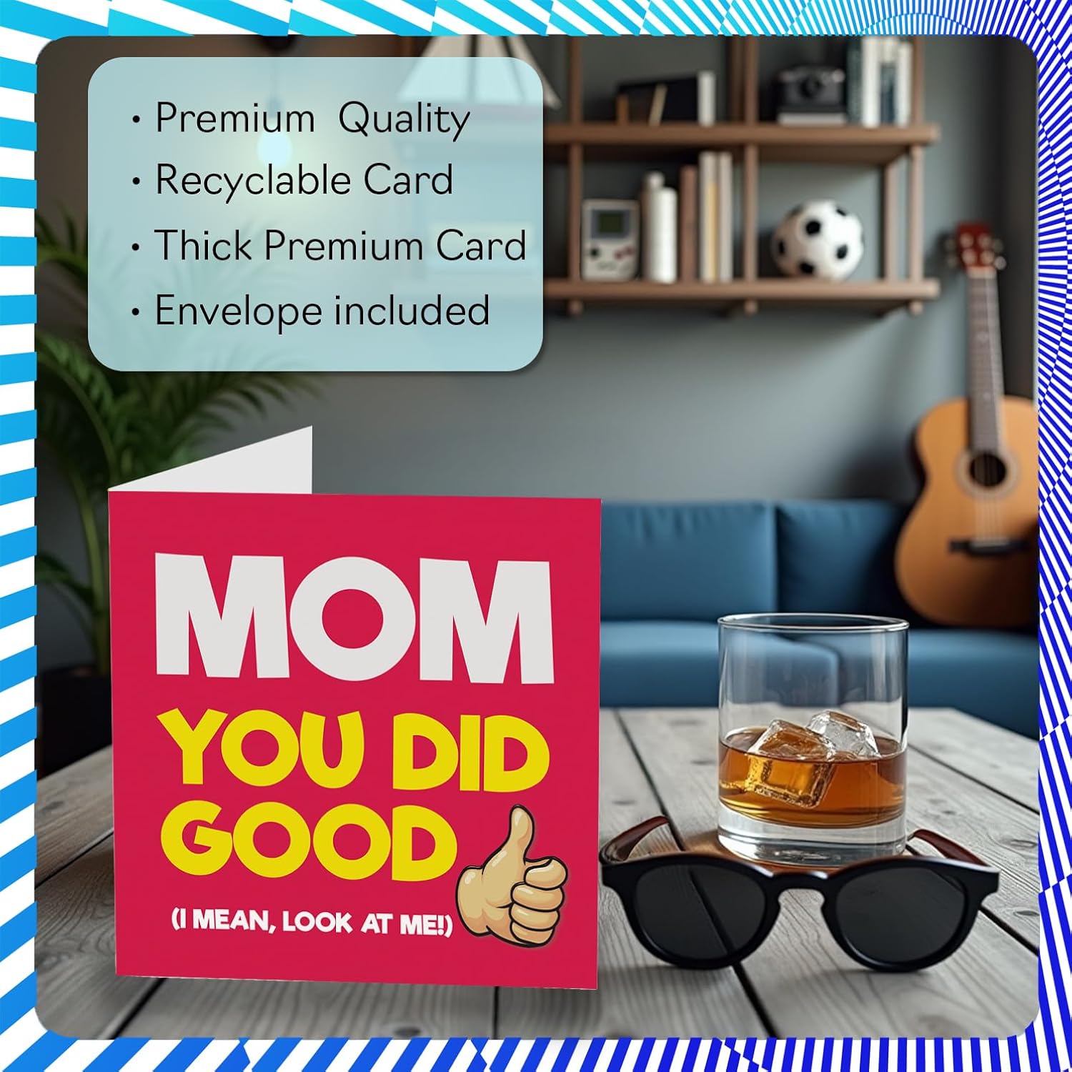 Mom Birthday Card - You Did Good - Happy Birthday Card For Mom From Son Daughter, 5.7 Inch You Did Good Bday Greeting Cards