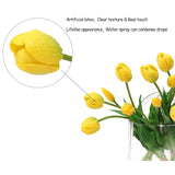 Artificial Latex Tulips Flowers, 15 Pcs Real Touch For Home, Garden, Wedding, Party & Festival Decorations, Diy Flower Arrangements, Yellow