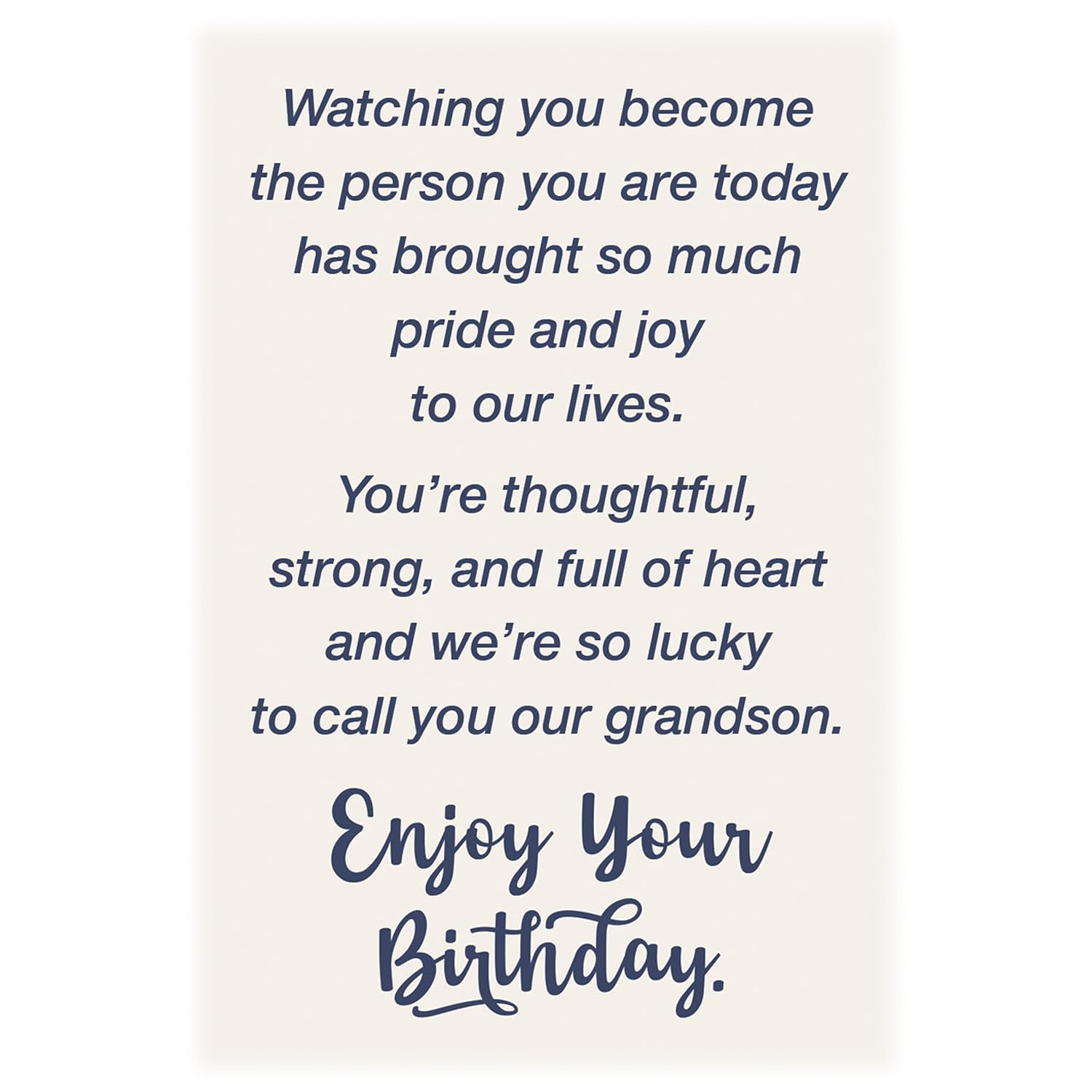 Grandson Birthday Card - Large Card Opens To 10" X 7.75" - Made In Chicago - Perfect Design & Message - Premium Envelope & Sturdy Mailer 95789