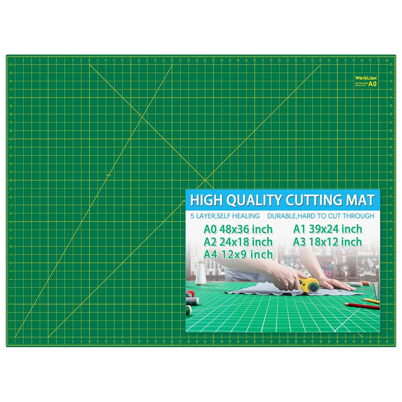 36" X 48" Self Healing Cutting Mat: Double Sided 5-Ply Non-Slip - Professional