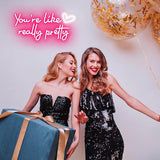 You’re Like Really Pretty Neon Sign Pink LED Heart Wall Light for Bedroom Teen Girls Room Decor