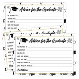 50 Graduation Party Advice Wishes Cards For Graduate Class Of 2025 College, High School, University Grad, Words Of Wisdom Cards, Game Activity Cards, 4 X 6 Inches.