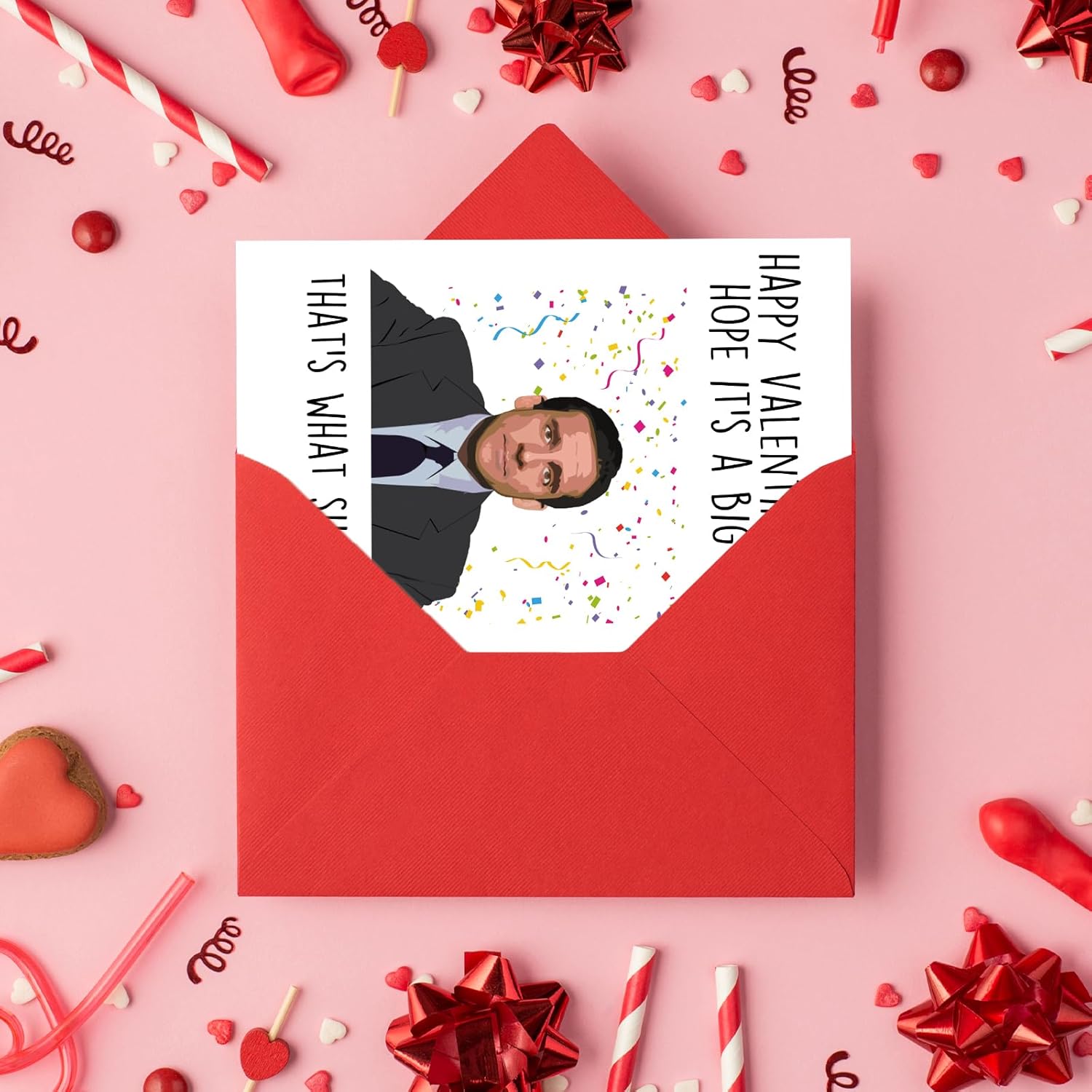Sweet The Office Michael Scott Themed Valentine'S Day Card For Tv Show Fans, Friends, Funny Vlantines Day Gifts For Women Men