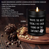 Valentines Unique Day Gifts For Him, Boyfriend, Husband, Men, Funny Anniversary Birthday Christmas Valentines Romantic Gifts For Him, Boyfriend, Black Cedar Juniper Sandalwood Candle