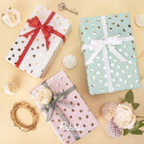 Birthday Wrapping Paper Heart Foil Mini Roll Gift Wrap For Women Girls Anniversary Mother'S Day Valentine’S Day Wedding 17 Inch X 120 Inch(10Feet) Per Roll