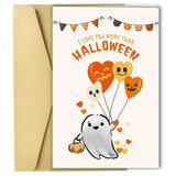 Cute Halloween Love Card, Anniversary Card, Vintage Halloween Card, Valentines Day Card, I Love You More Than Halloween