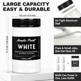 Pearlescent Acrylic Paint, 300Ml/10.2Oz Non Toxic Waterproof Metallic Pearl White Acrylic Paint For Crafts, Furniture, Wood, Clay, Canvas, Rocks, Metal, Plastic, Art Supplies
