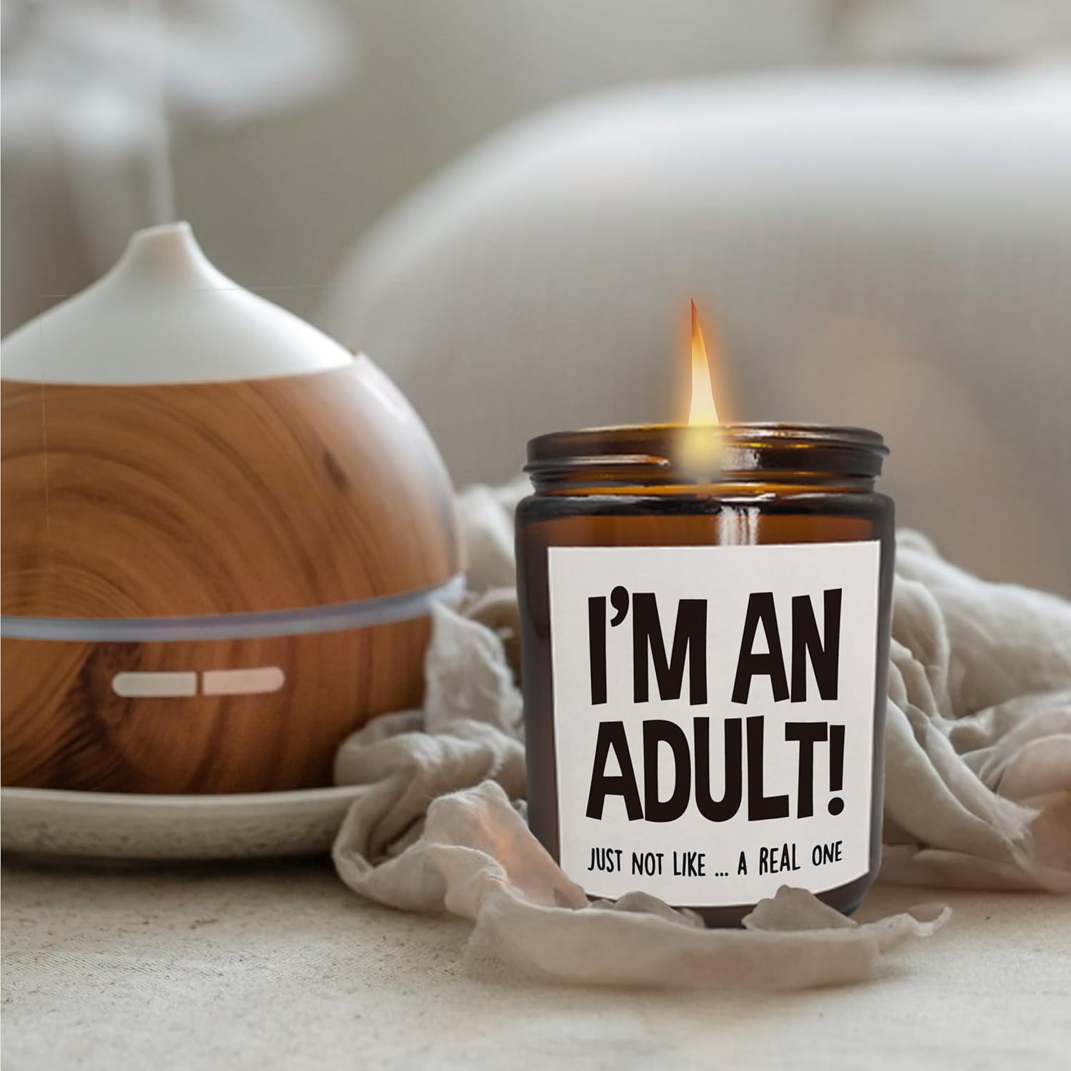 Funny Adulting Gifts For 18 Years Old, Birthday Gifts For Daughter Sister Adult, I'M An Adult Just Not Like A Real One Scented Candles