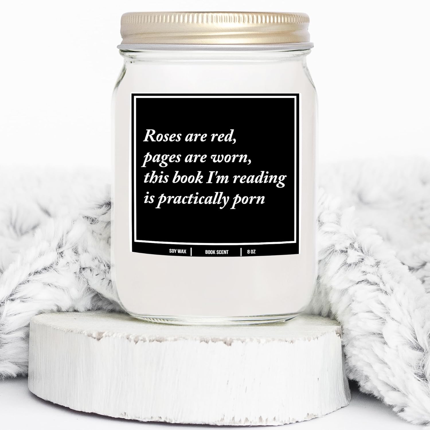 You Nique Designs Smut Candle 8Oz - Adult Readers Gifts - Smutty Book Lovers Surprise Ideas, Funny Smut Reader Presents - Smut Book Merch - Smutty Reading, Smut Gifts