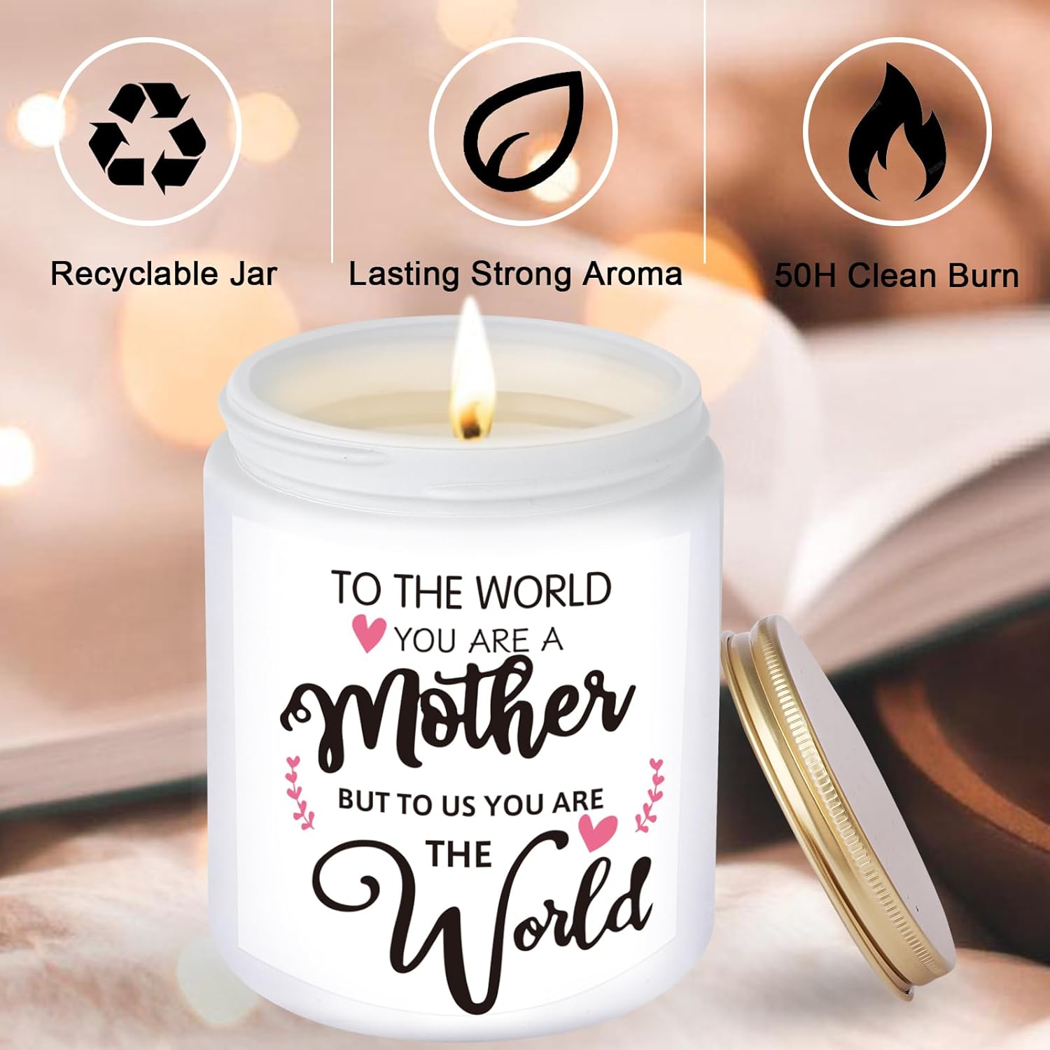 Mum Candle,Christmas Gift, Gifts For Mum From Kids Daughter Son,New Mom Gift,Stepmom,Mother In Law,Candles For Mom Birthday,Best Presents For Mother Christmas Stocking Stuffers
