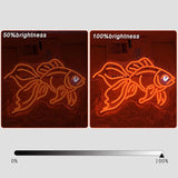 Goldfish Neon Sign Dimmable USB LED Wall Light Ocean Decor for Bedroom Restaurant Man Cave