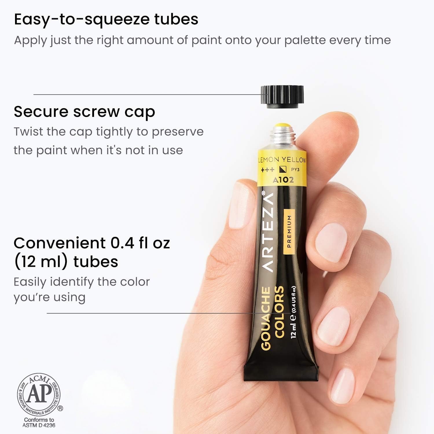 Gouache Paint, Set Of 60, 12Ml/0.4 Us Fl Oz Gouache Paint Tubes For Professionals And Students