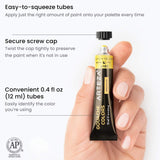 Gouache Paint, Set Of 60, 12Ml/0.4 Us Fl Oz Gouache Paint Tubes For Professionals And Students