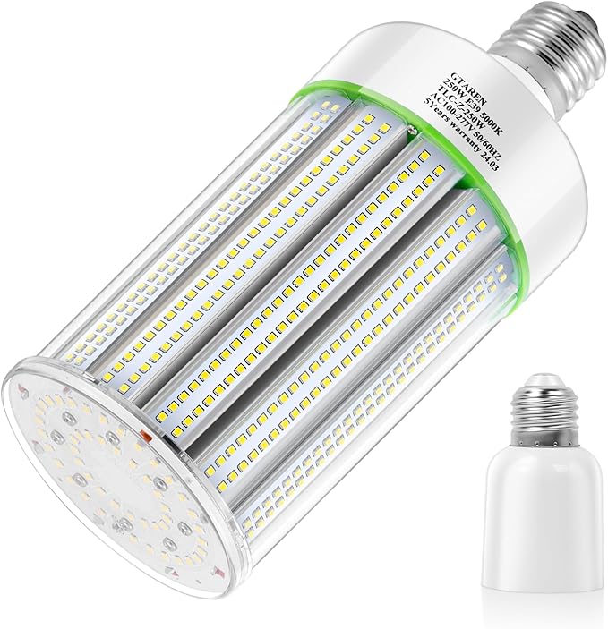 250W LED Corn Light Bulb 1000W Equivalent 5000K Daylight E39 Mogul Base High Bay LED Replacement